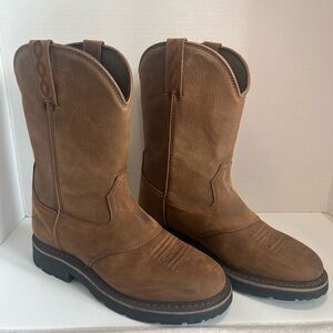 Cabela's Men's 8.5D Tan Leather Western Boots Excellent Condition